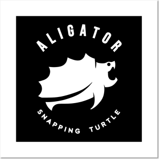 Alligator snapping turtle, reptiles lovers Posters and Art